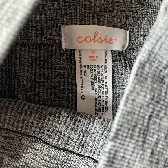 Colosie Leggings Textured Grey Size Medium Workout Yoga Exercise - Picture 5 of 9